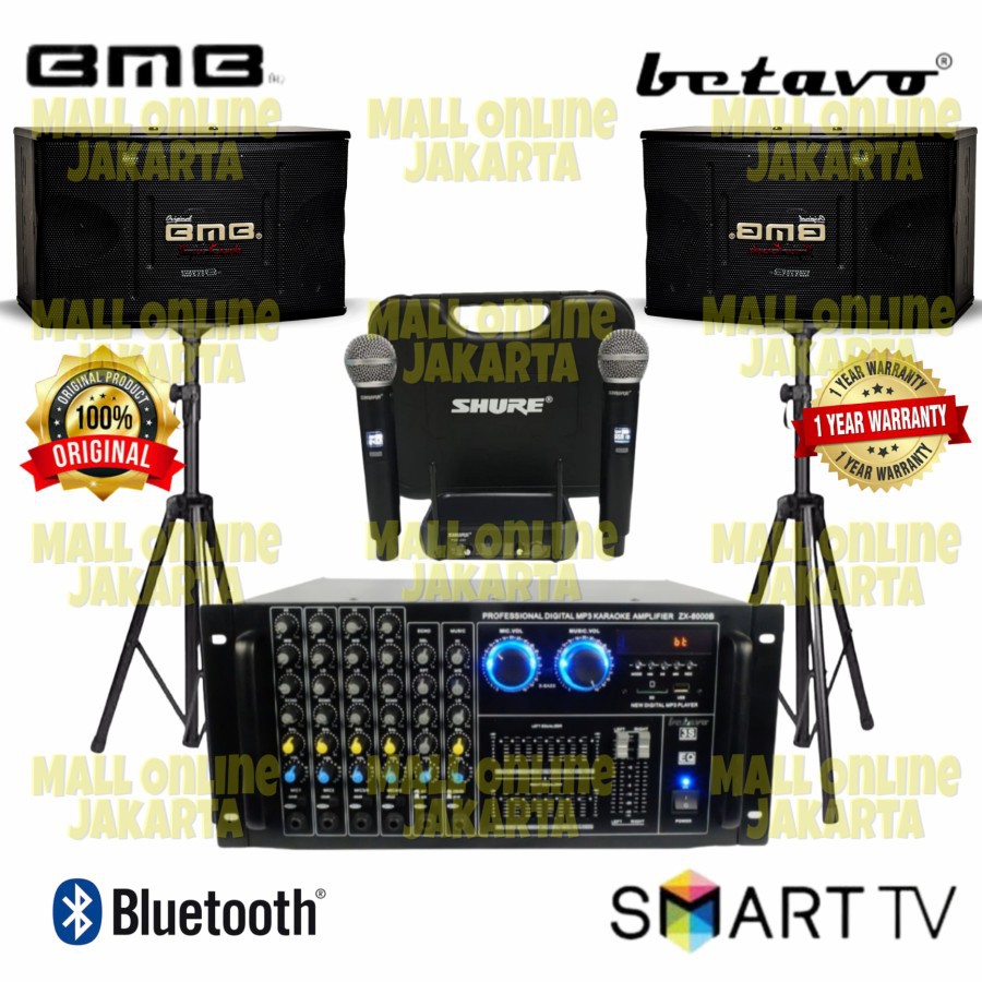 Paket Sound Bmb 10 inch Karaoke Set Betavo Zx8000B Original