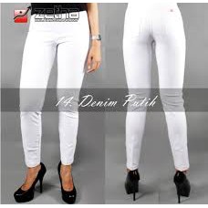 Celana Zetha Denim Putih