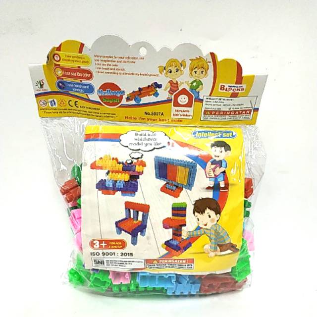 Mainan Edukasi Anak Intellect Set Blocks [ 5007A]