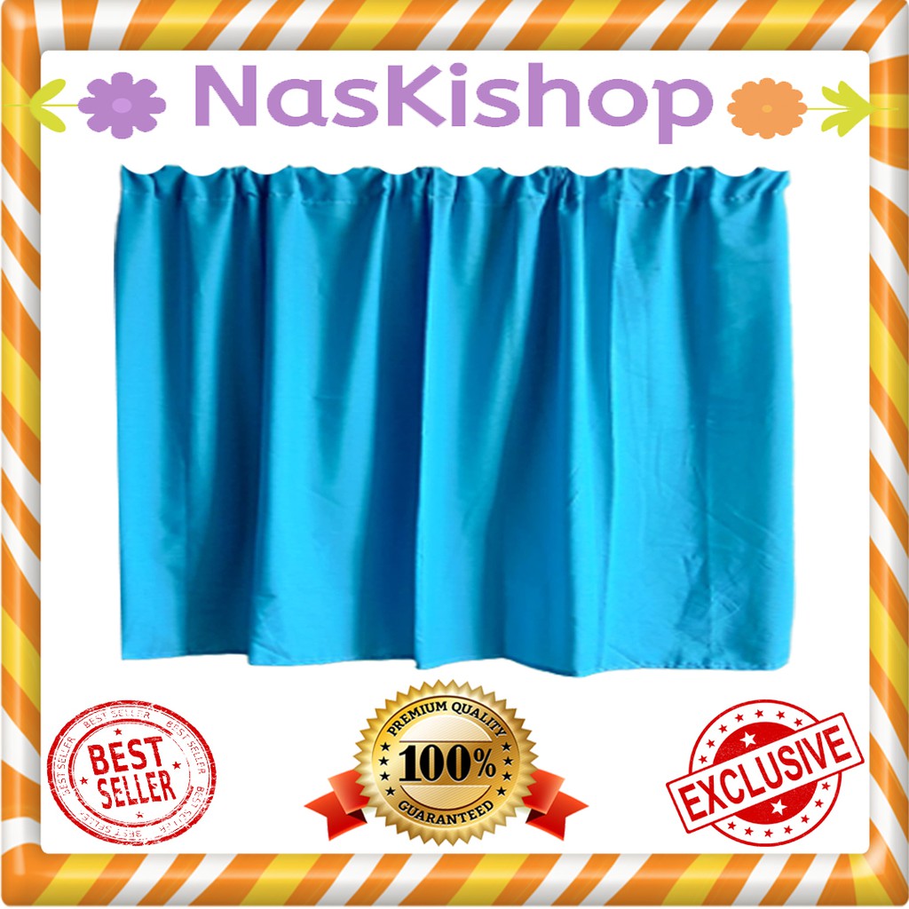 Gorden kolong dapur hordeng kolong dapur motif polos TERLARIS