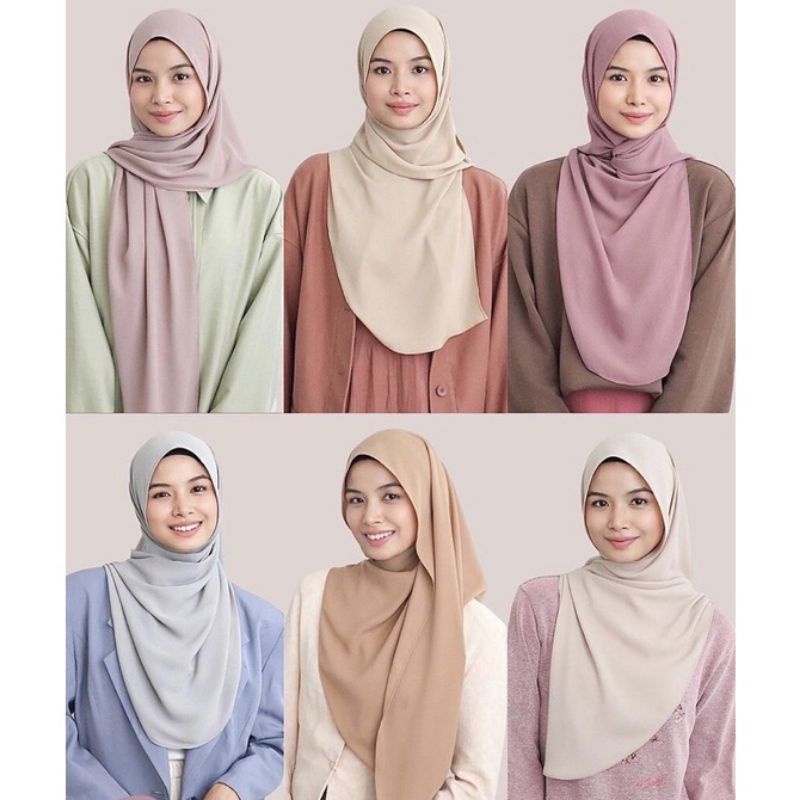 (KJI) HIJAB PASHMINA SHAWL OVAL MALAYSIA JILBAB INSTAN