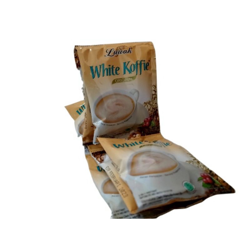 

Kopi Luwak White Koffie Original White Coffee 1 renceng (10 sachet x 20 gr )