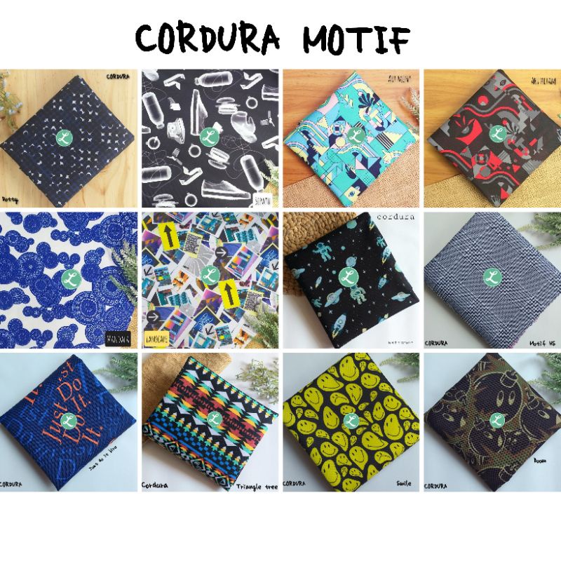 KAIN CORDURA MOTIF / BAHAN TAS CORDURA MOTIF / BAHAN WATERPROOF CORDURA
