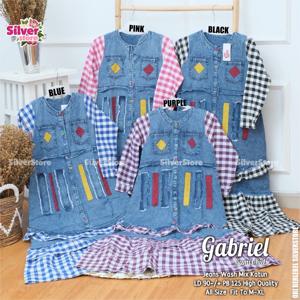 kotaki dress kids gamis anak baju muslim murah dress jeans