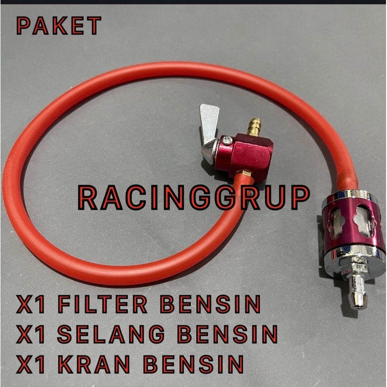 PAKET SELANG BENSIN + FILTER SARINGAN BENSIN + KRAN BENSIN UNTUK SEMUA JENIS MOTOR