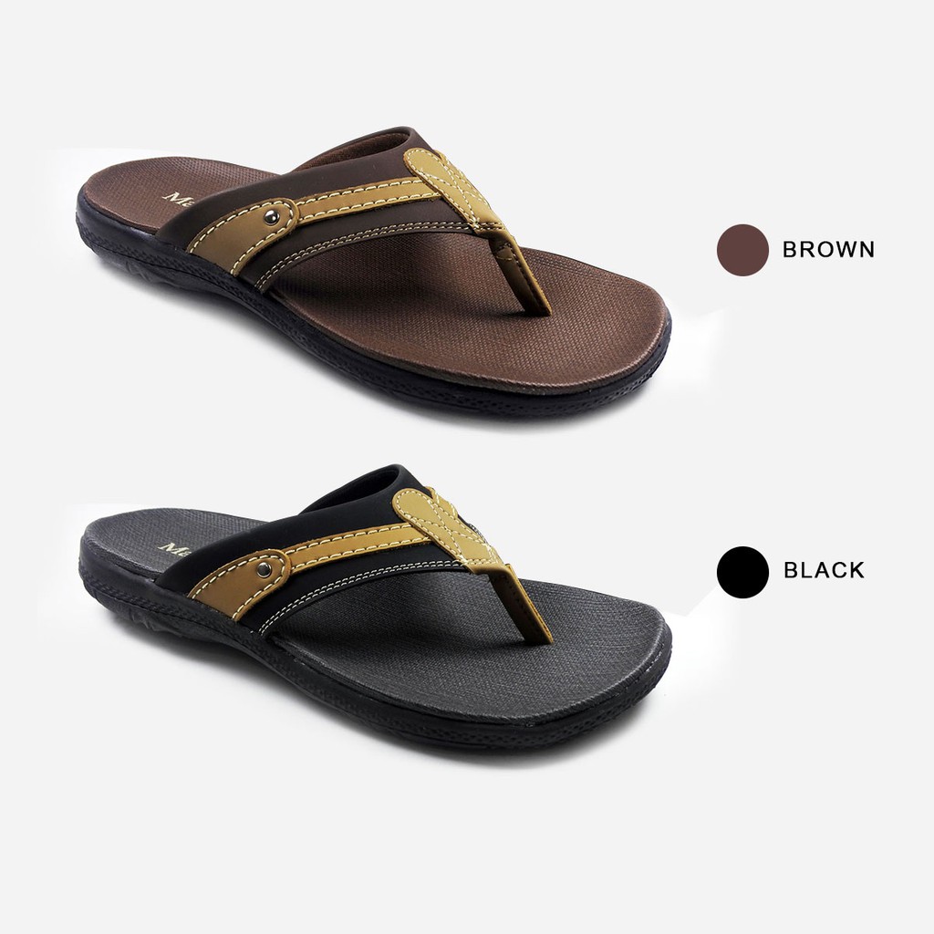 Mascotte LALUNA | Sandal Pria 995.025 - Hitam dan Cokelat / Ramayana Jatinegara