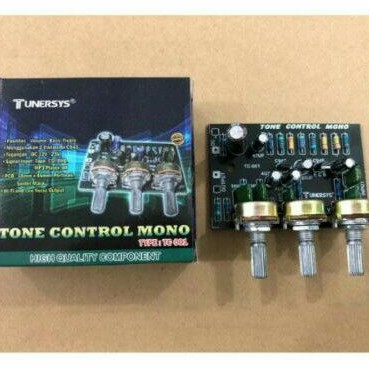 Kit Tone Control Mono DC12V Tunersys Type TC001 2 Transistor 3 Channel