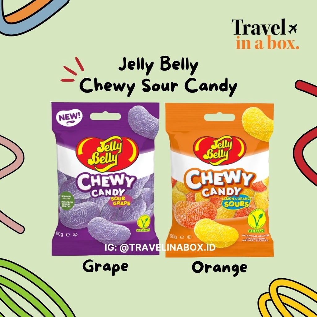 

Jelly Belly Chewy Sour Candy 60 Gram (Permen Asem Import)