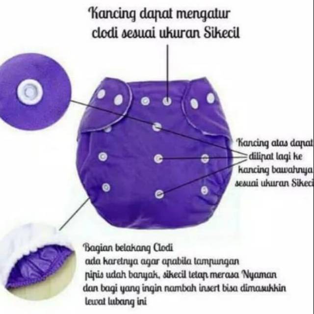 Popok Kain Berkancing Clodi / Cloth Diaper