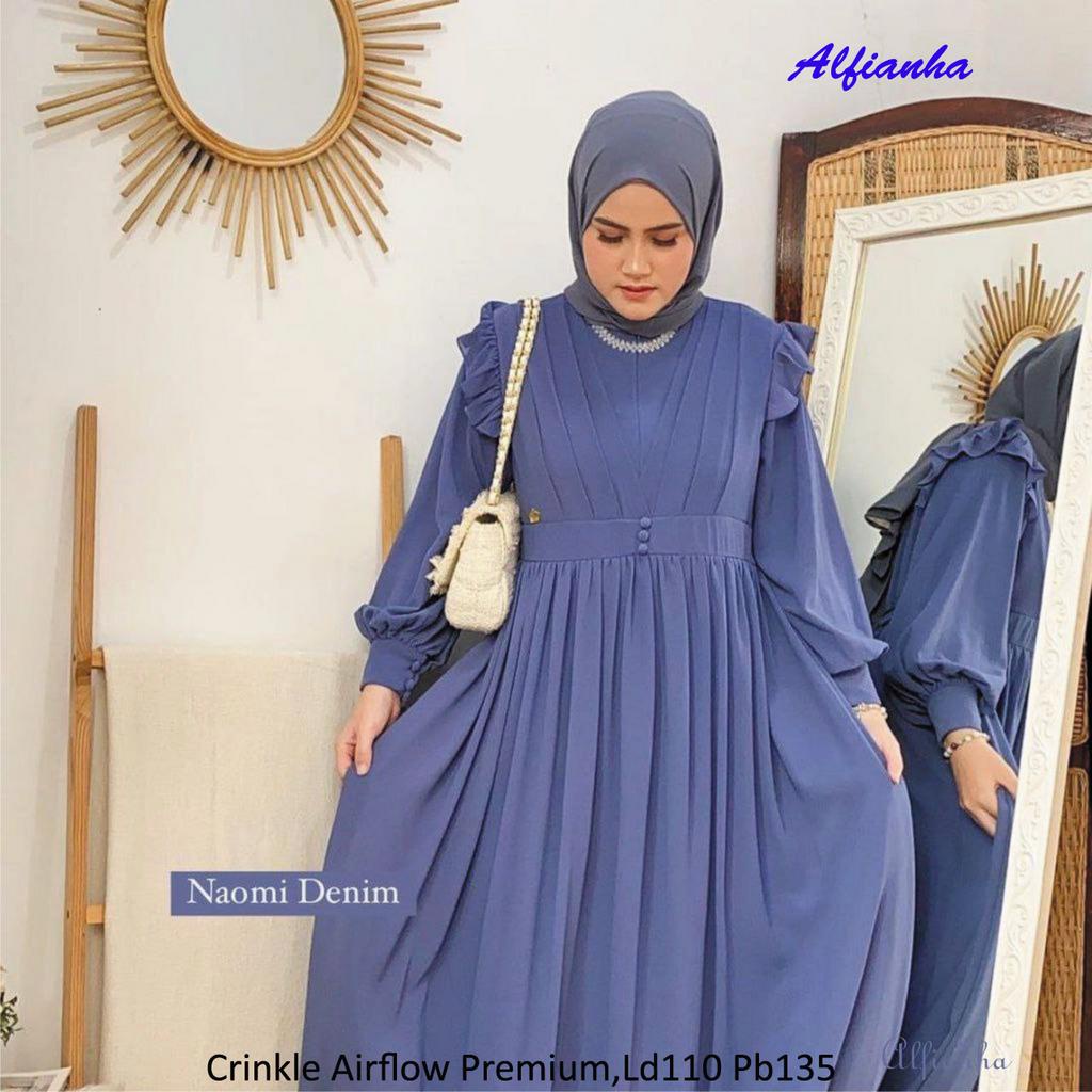 Alfianha Gamis Naomi Crinkle Airflow Premium