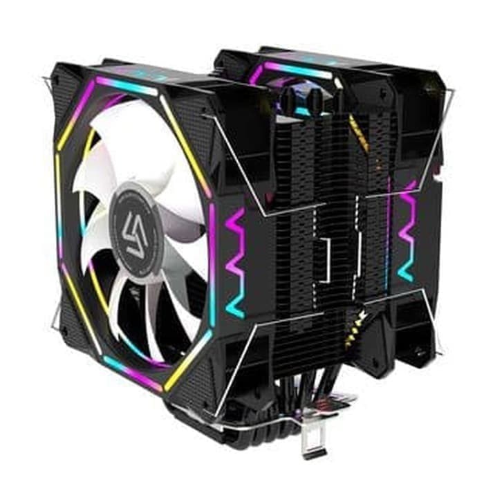 Alseye EL120D Pentagon Fan Processor Cpu Cooler Rainbow RGB Dual Fan