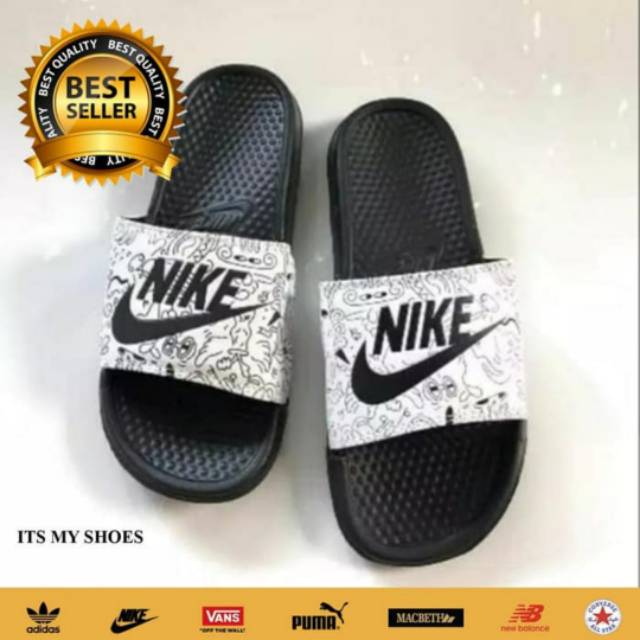 Sandal Slop Nike Hitam / Sandal Karet Import