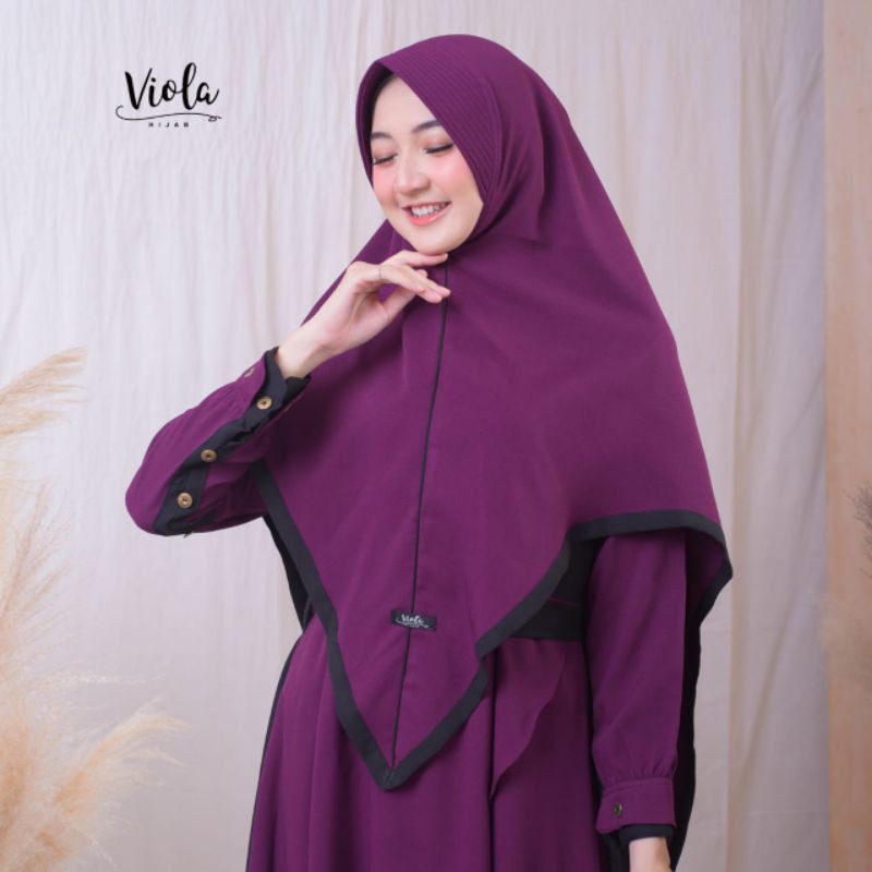 set gamis hijab viola ori alesya syari