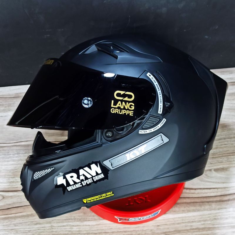 Jual HELM KYT K2R K2 RIDER BLACK DOFF PAKET GANTENG SEVENB | Shopee ...