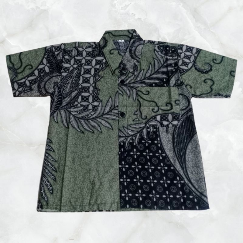 Baju batik anak laki-laki lengan pendek panjang umur 1 2 3 4 tahun bisa buat sekolah hari batik | Grosir Batik Anak