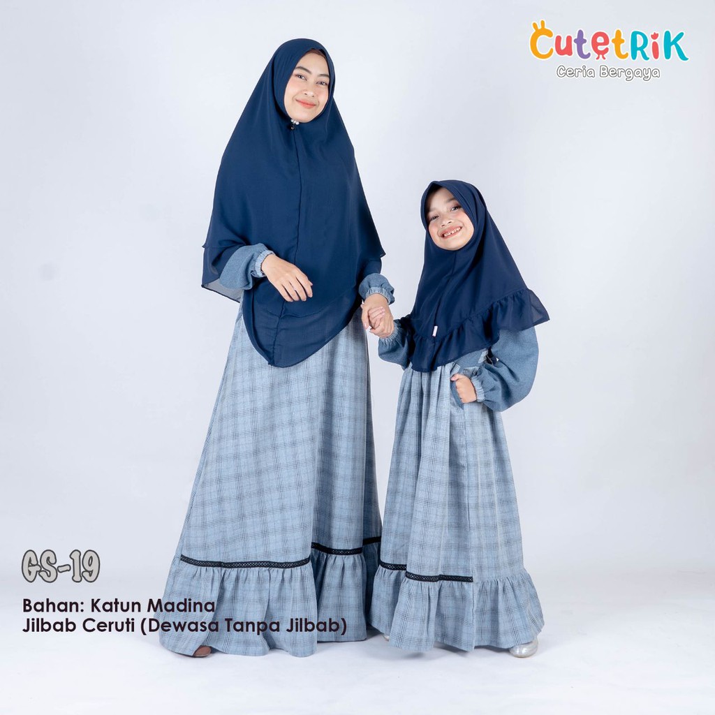 {erleenstore_} Baju lebaran gamis couple cutetrik GS19