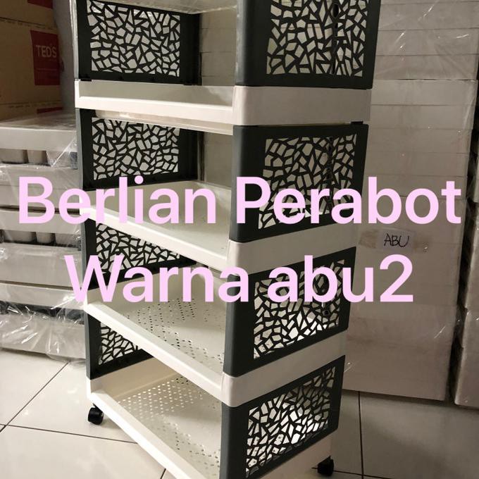 Siapkirim# Rak Serbaguna Susun 5 Besar Roda