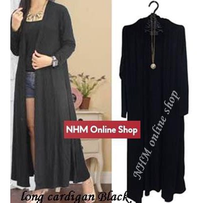 Termurah  Cardigan Panjang /Long Cardigan/Cardigan Hitam/Cardigan Spandek