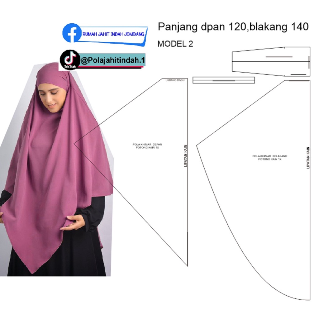 Nobira98 Pola Pola Khimar Pola French Khimar Tanpa Lengan Free Cadar