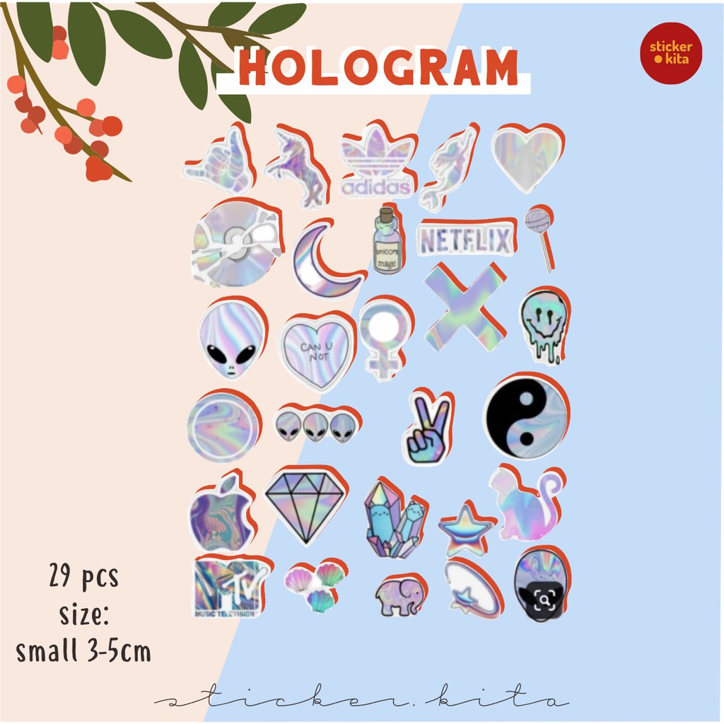 

Hologram Pack - Sticker Tumblr Aesthetic [FREE GIFT] // BISA CUSTOM STICKER STICKER.KITA