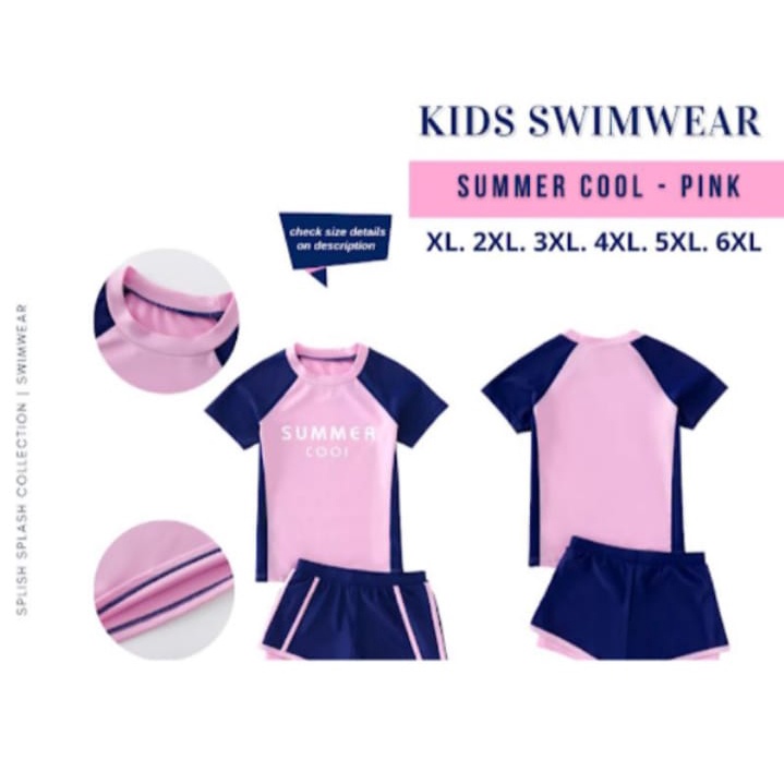 Baju Renang SUMMER COOL Set / Pakaian Renang Anak Unisex