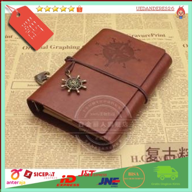 

Buku Catatan Binder Kulit Retro Pirate