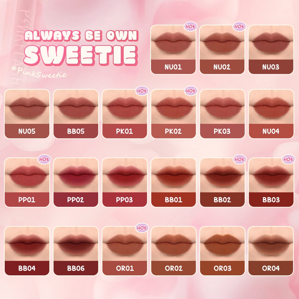 PINKFLASH PinkSweetie Fuzzy Soft Velvet Matte Lip Clay for Lip &amp; Cheek / Powdery Lip Gloss