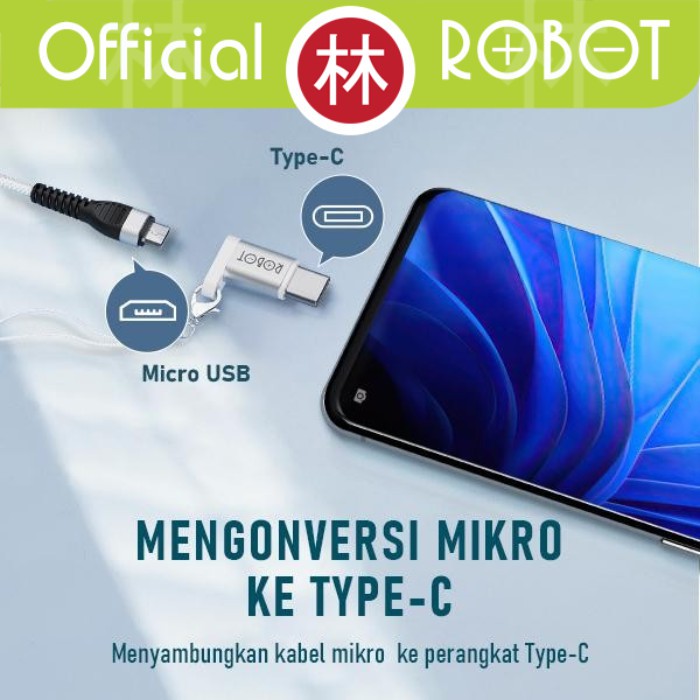 Robot RT-OTG02 OTG Type-C To Micro USB Small &amp; Portable Adapter