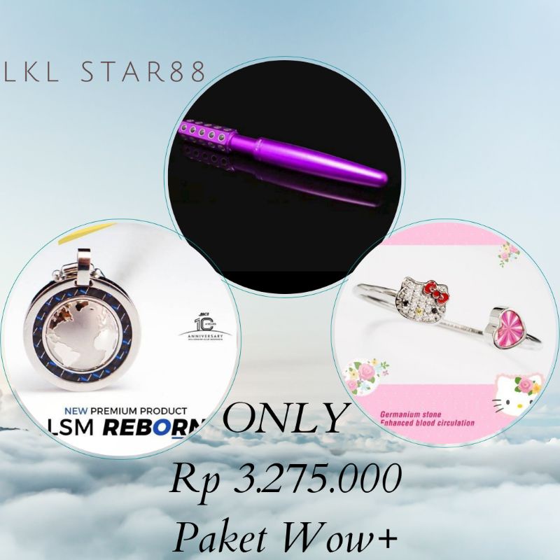 Paket Magic Stick + Pendant LSM Reborn + Bangle Hello Kitty ORI MCI