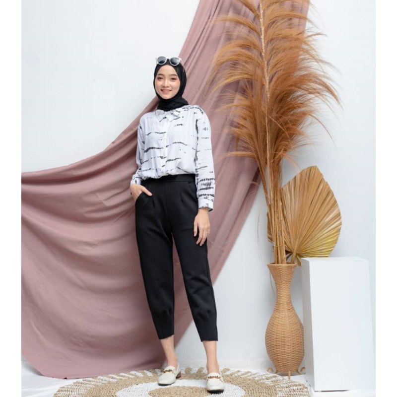 PAKAIAN WANITA - AZIIZAH PANTS - CELANA WANITA - CELANA BAHAN - PAKAIAN TERLARIS