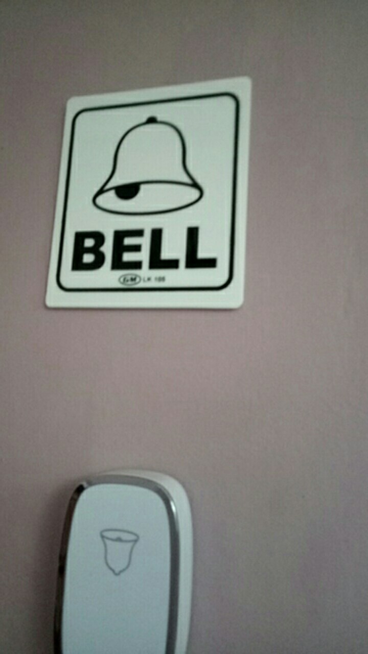 Tulisan bell / Plat Akrilik bel Rambu Papan Pelat Di Ruko Kantor Restoran Rumah Bagus Murah