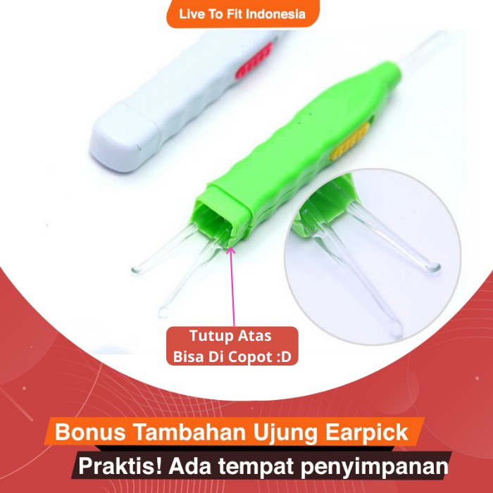 Alat Pembersih Korek Telinga Kuping Bayi Anak Earpick LED