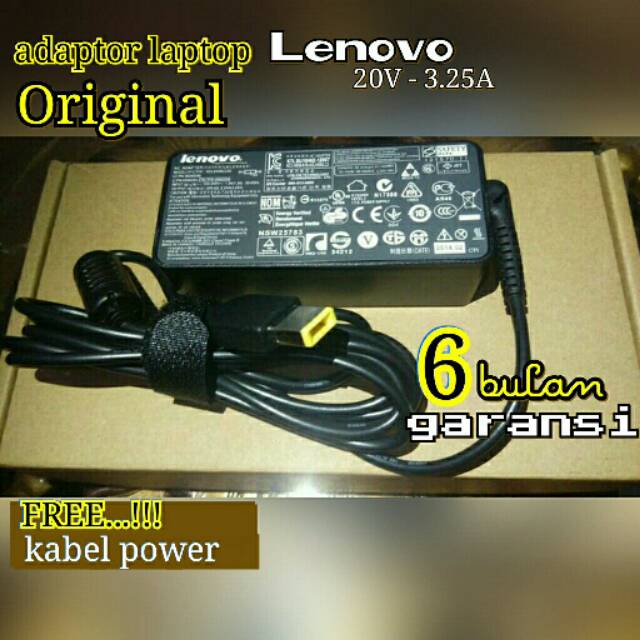 ADAPTOR CHARGER LENOVO K2450 G400 G400S G40 G405 G405S G400AS 20V 3.25A