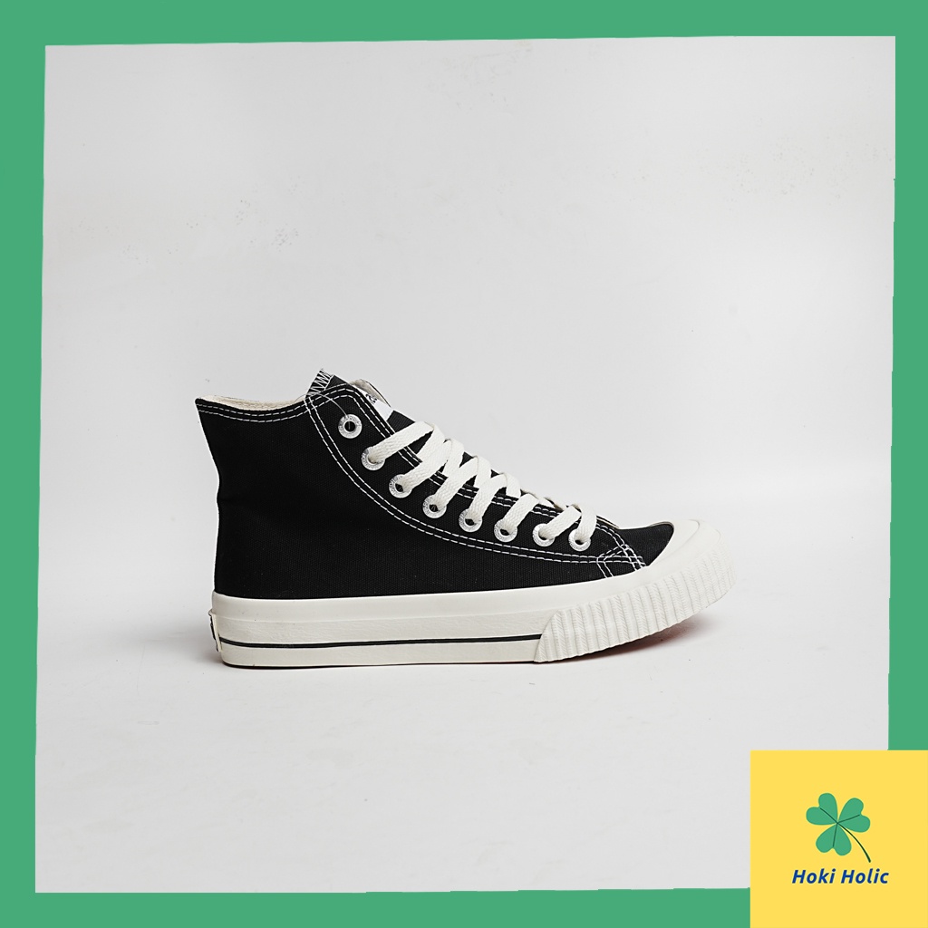 Warrior Venus HC High Original 100% - Sepatu Vulcanized Canvas Pria/Wanita Warrior Original Termurah - Warna Black dan White