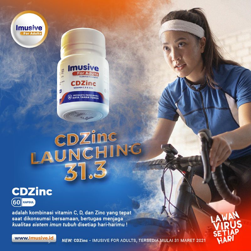 New CDZinc - 60 kapsul - IMUSIVE For ADULTS  - Vitamin CDZinc - Vitamin Daya Tahan Tubuh