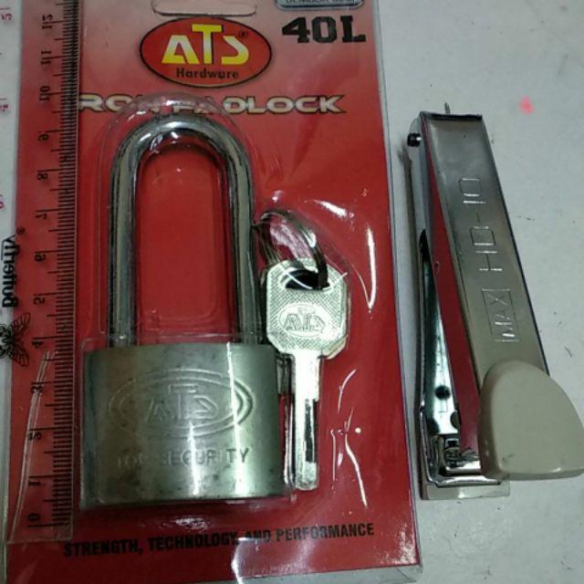 Gembok Ats 40mm L. Leher Panjang. Baja, Awet, Kuat . Pengiriman Cepat