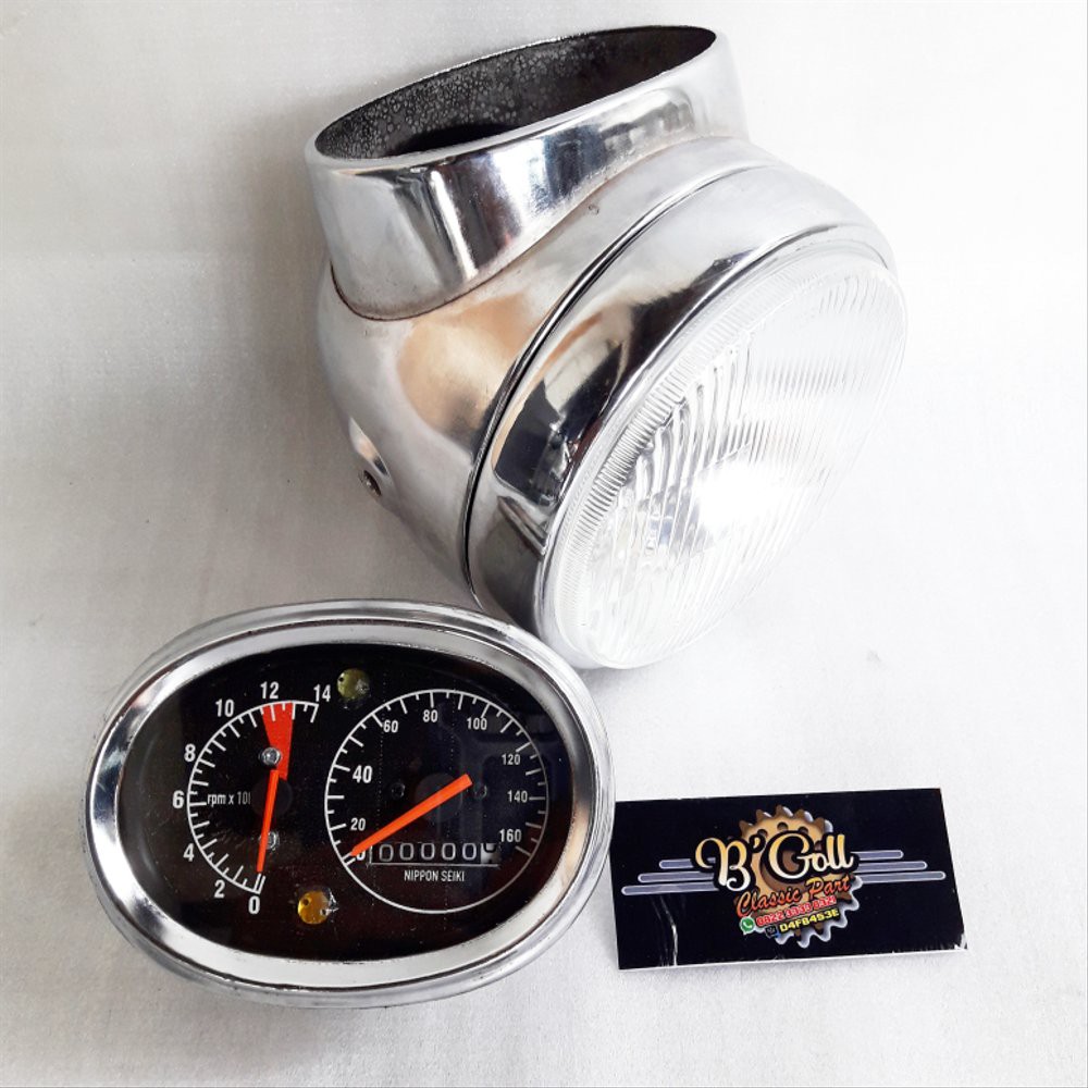 batok lampu depan CB TWIN set reflektor H4 dan spidometer Terbaik