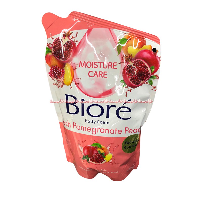 Biore Body Foam 450ml Floral Spa Fresh Pomagrante Peach Refill Sabun Mandi Cair Busa Foam