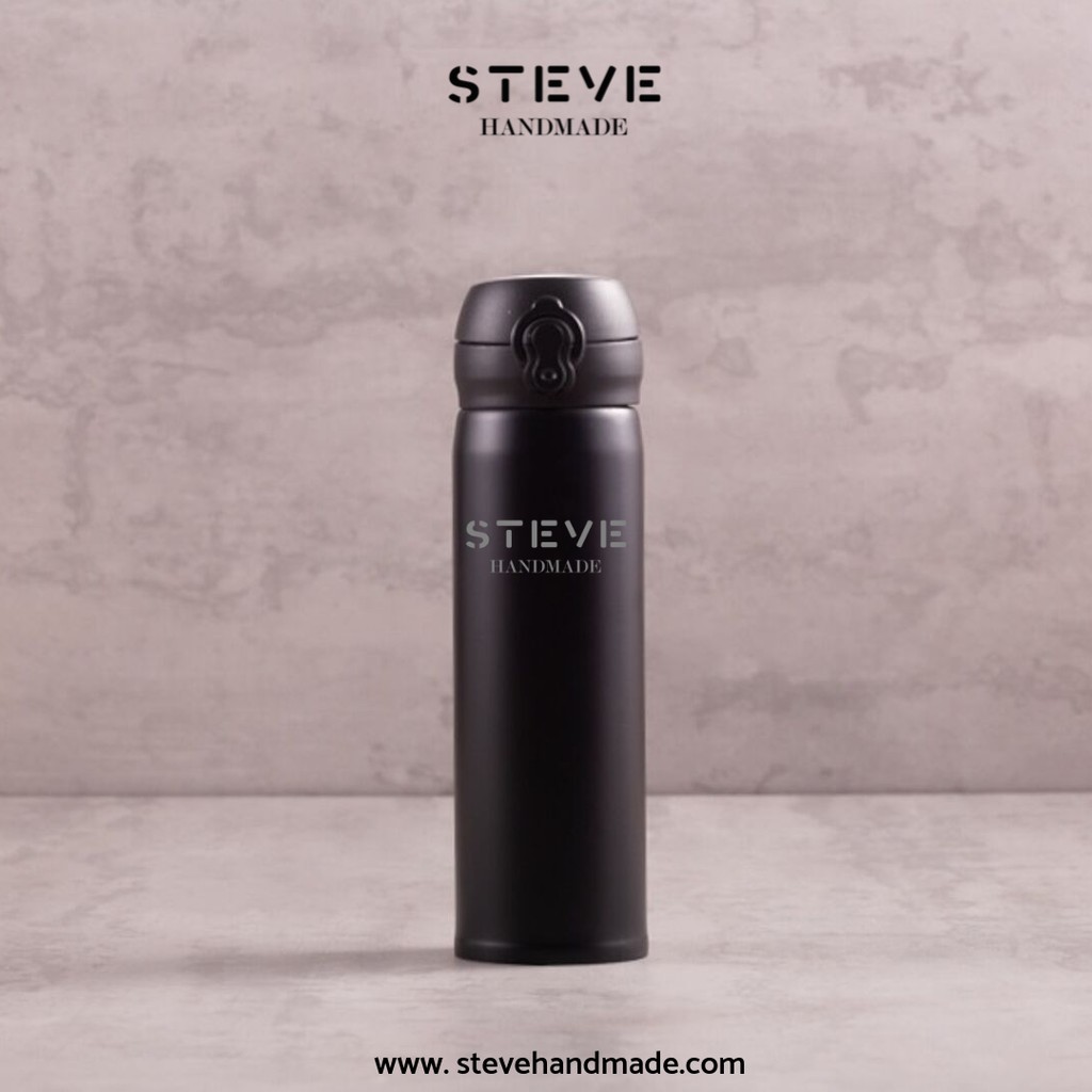 Botol minum stainless termos vacuum tumbler travel mug TM0308 Black