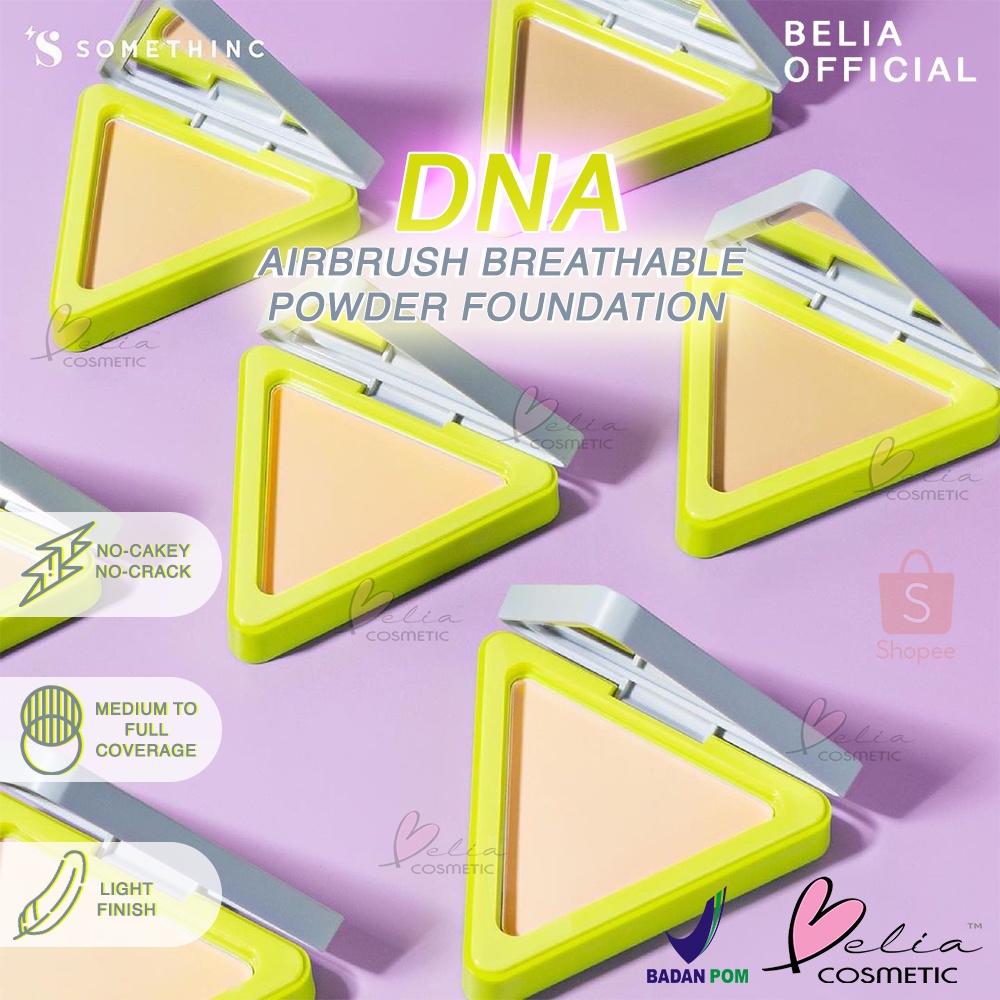 ❤ BELIA ❤ SOMETHINC DNA Airbrush Breathable Powder Foundation | Bedak Padat | BPOM