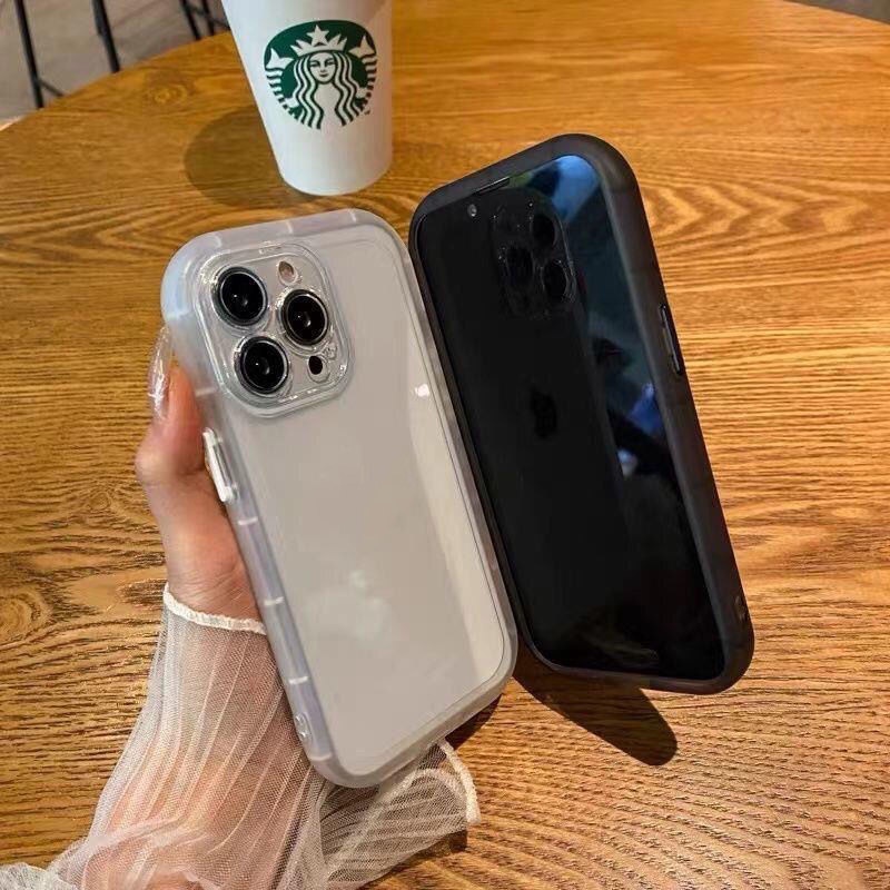 Soft Case Silikon Tebal Transparan Shockproof Untuk IPhone 14 12 13 11 Pro Max X Xs Max Xr HKTM7