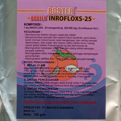 Boster inrofloxs 25 / enrofloxacin serbuk 100gr