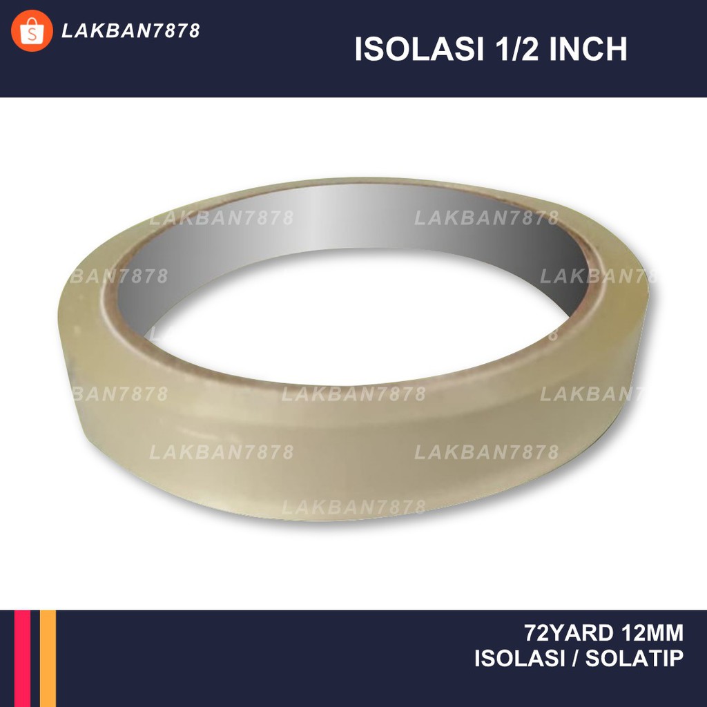 

Isolasi 1/2 inch ( 12mm x 72 yard ) / Solatip / Selotip Bukan Daimaru