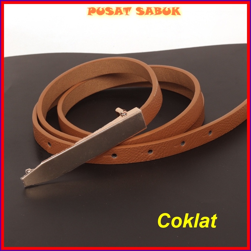 Belt Wanita Ikat Pinggang Kecil Gesper Tali Kulit Korea Women Sabuk Fashion Pesta Cewek Karet Murah
