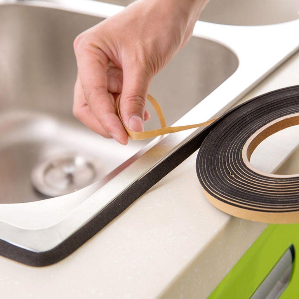 Lanfy Caulk Strip Tahan Air 2m Tahan Korosi Peredam Suara Toilet Wastafel Perbaikan Self Adhesive Tape