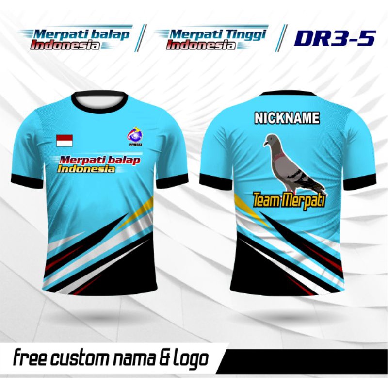 jersey merpati baju team merpati tinggi balap kaos pria fullprinting