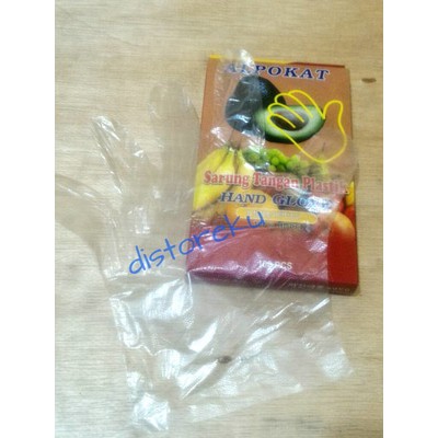 MAKS 1BOX sarung tangan plastik hand glove isi 100 pelindung tangan