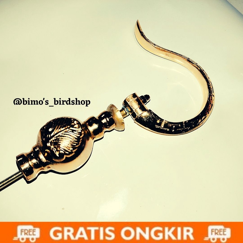 GANTUNGAN SANGKAR LIPAT GOLD GANTUNGAN SANGKAR MURAI LOVEBIRD KOTAK CUNGKOK DAUN EMAS