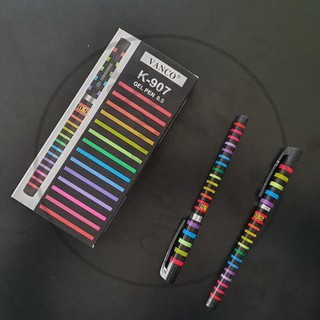 

Bolpen Pulpen Pena Rainbow Vanco K-907 0.5mm (12 Pcs/ 1 Lusin)