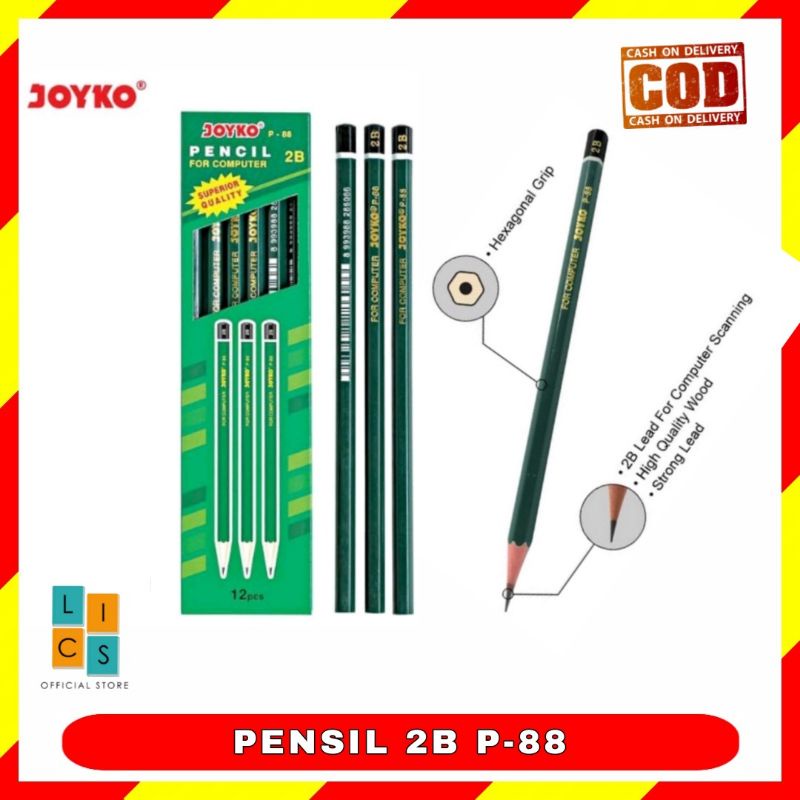 

Pensil 2B Komputer Ujian Joyko P-88 Satuan